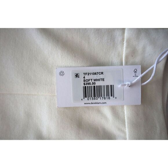 Derek Lam 10 Crosby Women Sz 4 Soft White Van Cropped Zip Front Slit Pants - Picture 5 of 12